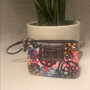 Multicolor Coach Wristlet